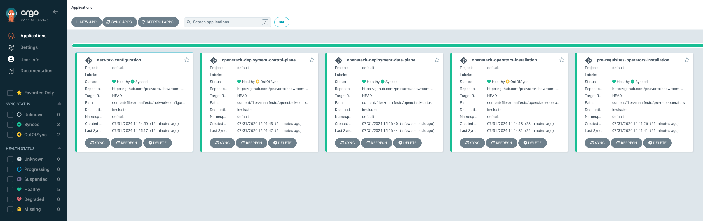 Deployed RHOSO Dataplane